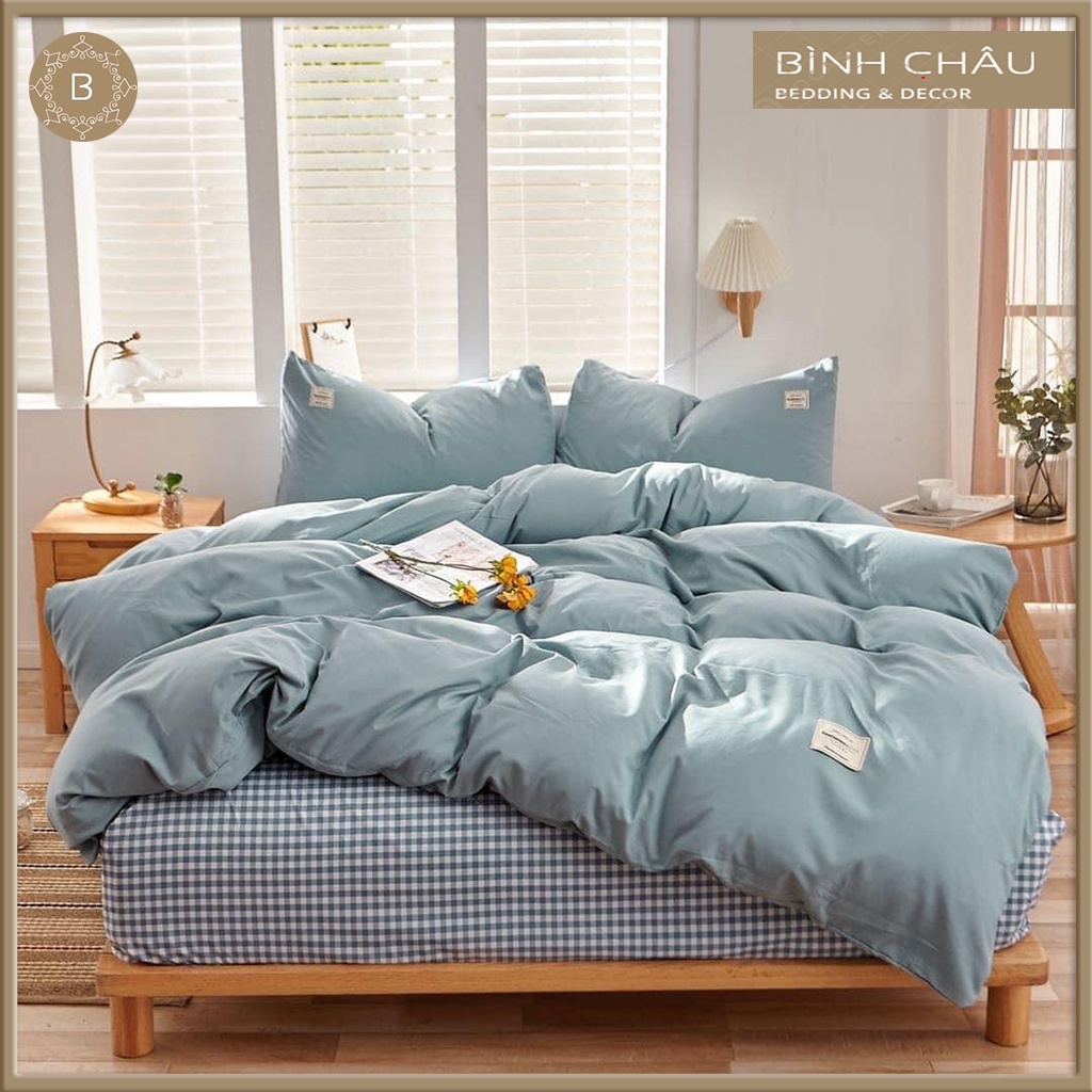 Bộ Chăn Ga Vỏ Gối Cotton Tencel Cao Cấp Phong Cách Hàn Quốc EMPIRE Bo chun Drap - Bình Châu Bedding & Decor | BigBuy360 - bigbuy360.vn