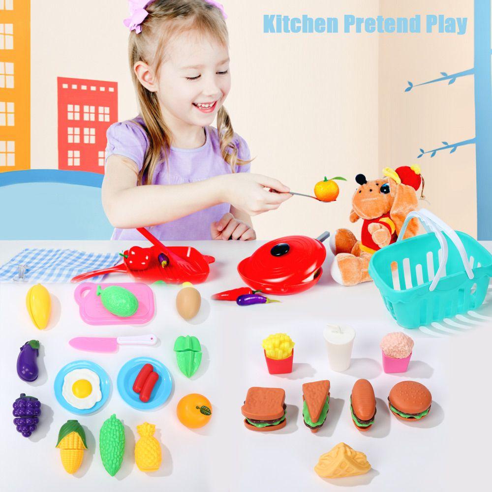 Bộ 25 Món Đồ Chơi Giả Nấu Ăn Bằng Nhựa Dễ Thương Cho Bé