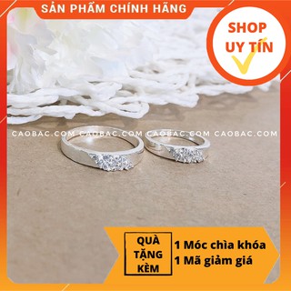 Nhẫn đôi bạc💝FREESHIP💝Giảm 5k nhập mã [NHAN DOI]💝Nhẫn đôi bạc Only one couple rings