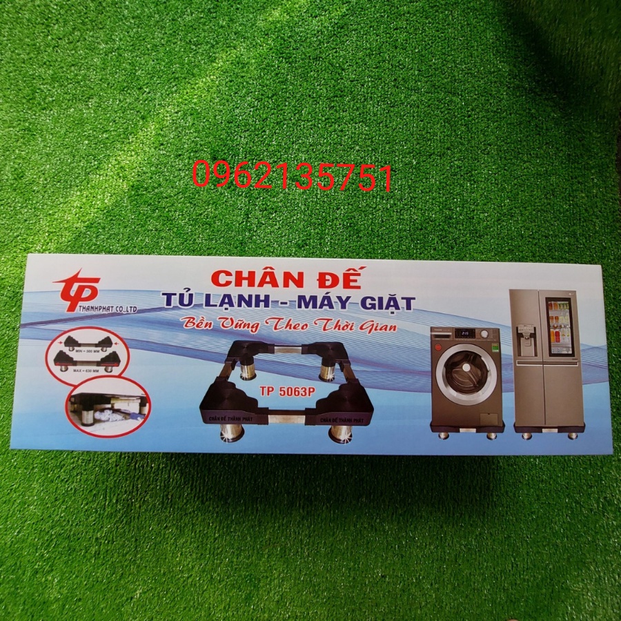 Chân đế tủ lạnh, máy giặt khung inox chân đế cao su chống rung