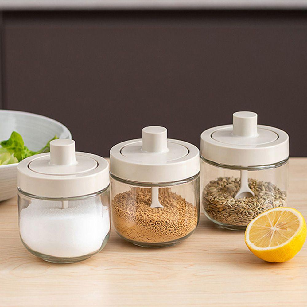 Hũ Đựng Gia Vị Bằng Nhựa Mặt Kính Dành Cho Nhà Bếp