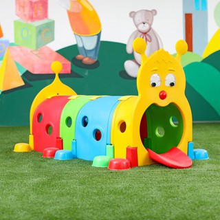 Hầm chui con sâu nhiều màu cho bé mầm non