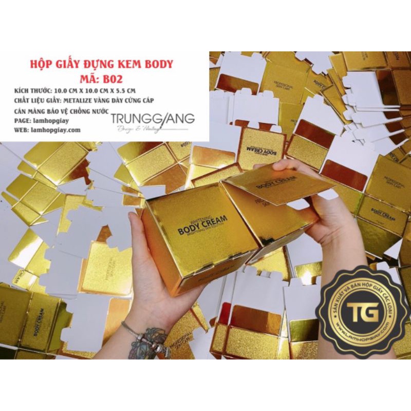 hộp giấy body vàng 10*10*5.5 | BigBuy360 - bigbuy360.vn