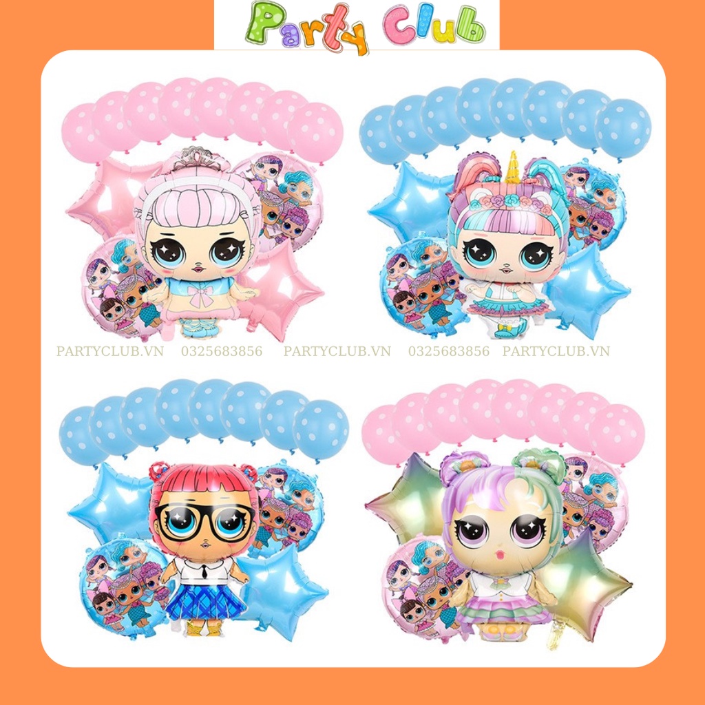 Bong bóng bay hình búp bê trang trí sinh nhật bé gái