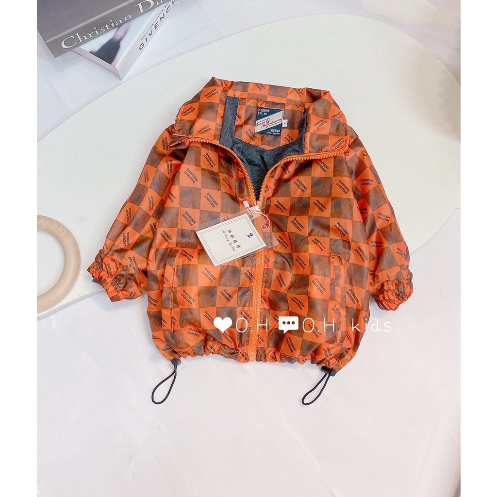 Áo khoác gió lót nỉ giữ ấm cho bé trai, bé gái K067