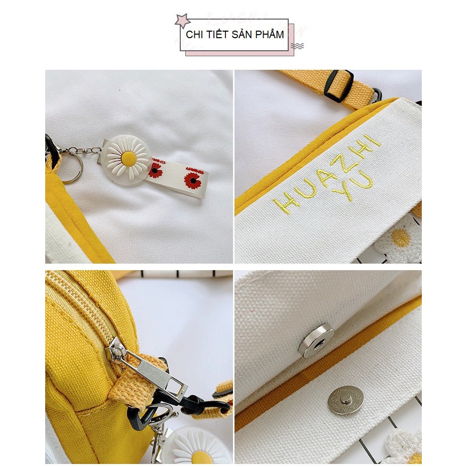 Túi đeo vai đeo chéo mini chất liệu vải canvas cao cấp thời trang Hàn Quốc | BigBuy360 - bigbuy360.vn