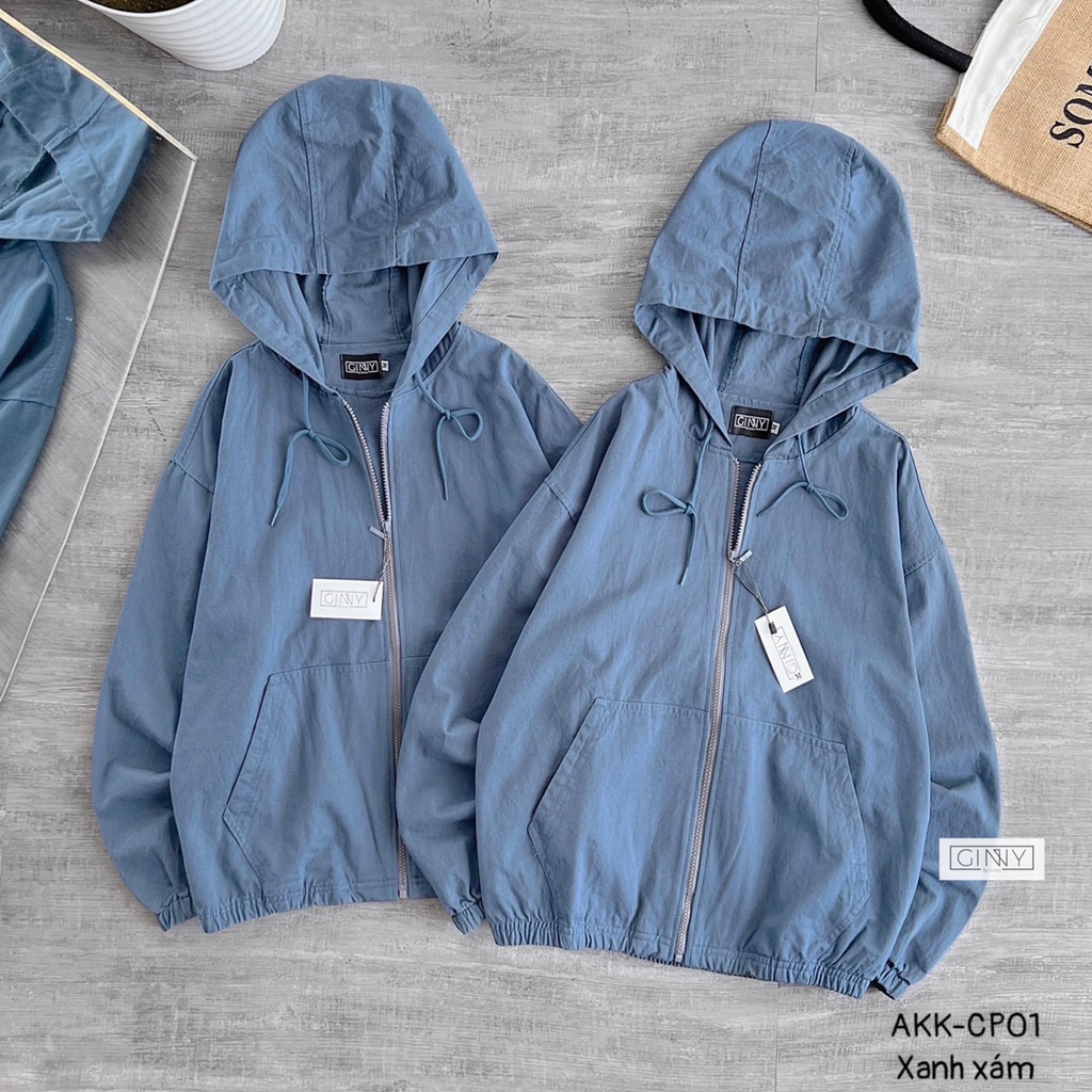Áo Khoác Kaki Nón Basic CP-01 | Chất Kaki Wash Độc Quyền | GINNY.VN