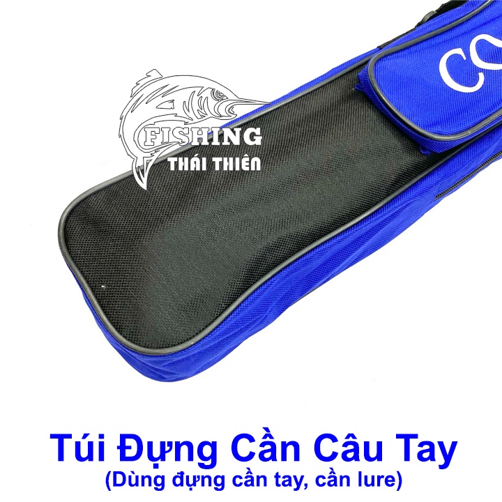 Túi Đựng Cần Câu Cá, Bao Cần Tay Coastline Xanh Đen  Cao Cấp Siêu Bền 75cm, 120cm Có Chống Thấm