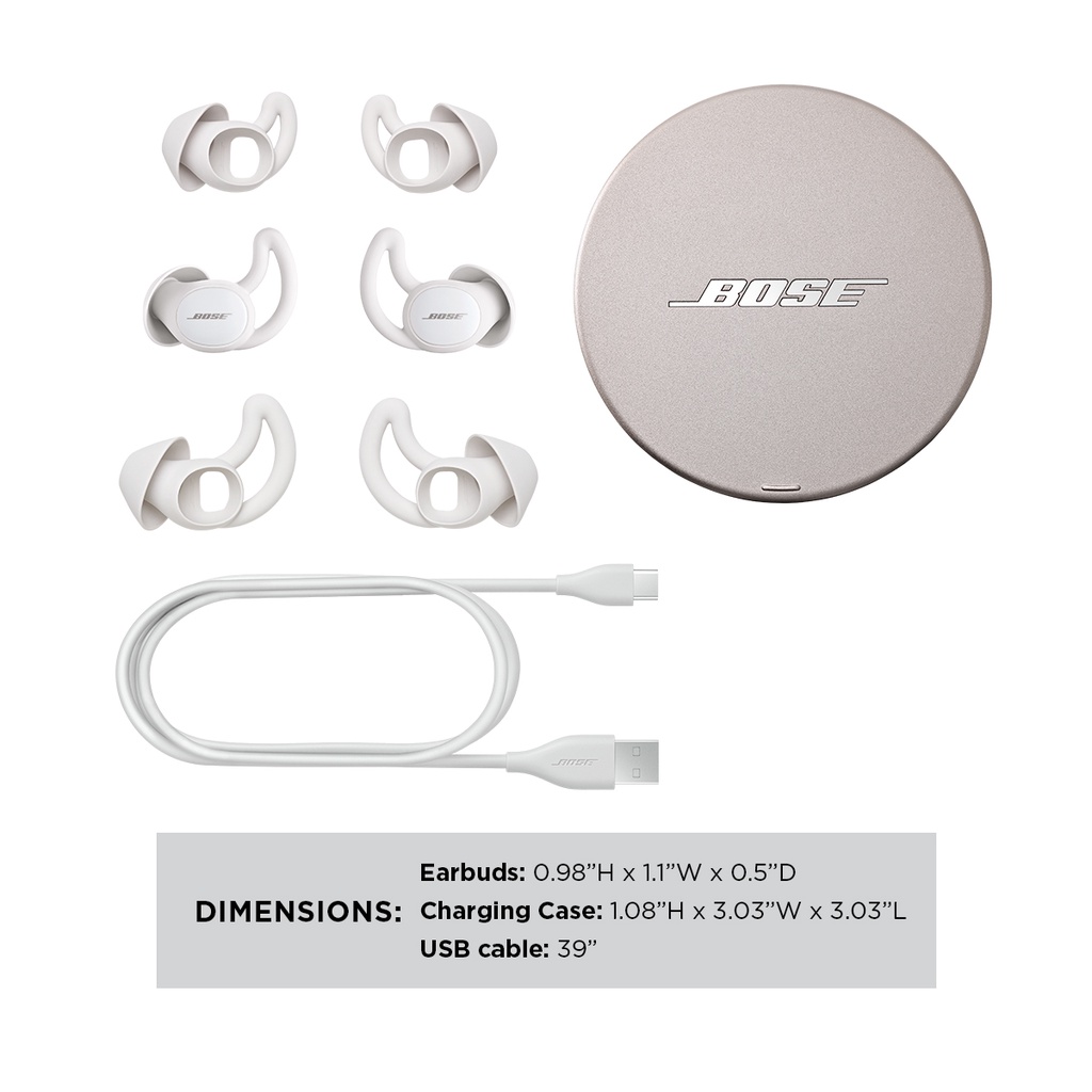 Nút Tai Cho Giấc Ngủ Bose Sleepbuds II  Không Dây Hoàn Toàn, Chặn Tiếng Ồn | Pin 8h