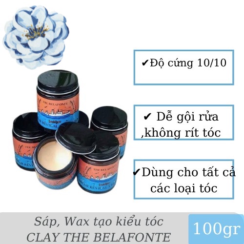 Sáp vuốt tóc THE BELAFONTE CLAY 113gr tạo kiểu giữ nếp cho tóc. HÀNG CHÍNH HÃNG. AI Store