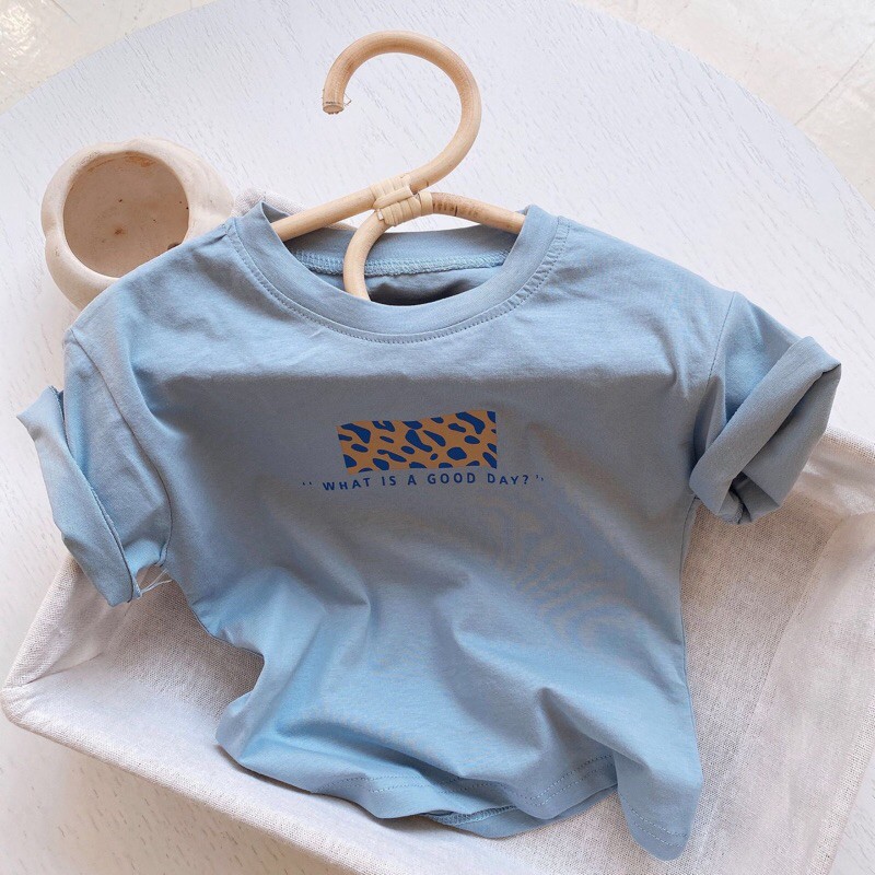 Áo thun trẻ em “WHAT IS A GOOD DAY” <Free Ship> Áo thun trơn cho bé style Hàn Quốc