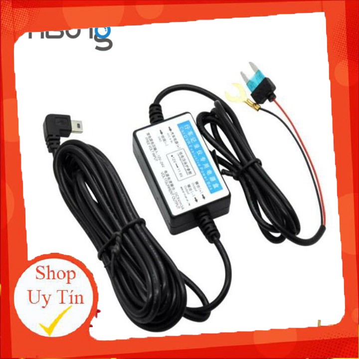 Dây Nguồn Camera Hành Trình Mini USB Cắm Trực Tiếp Bình Ắc Quy 5V 3A – Dây nguồn trực tiếp (Màu đen) C