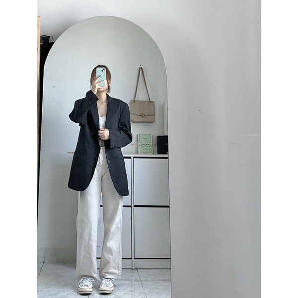 Blazer có đệm vai đứng form formal