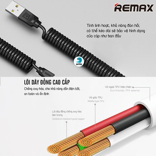 Cáp sạc lò xo Remax RC-117m, RC-117a - cho Android