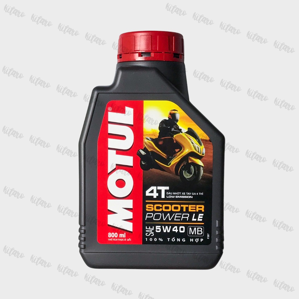 Combo nhớt xe tay ga  Dầu Motul scooter power le 5w40 800ml + nhớt hộp số