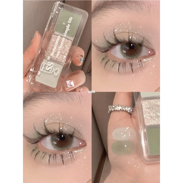 Bảng Phấn Mắt 3 Màu Matcha Thời Trang Thương Hiệu LEEMEMBER