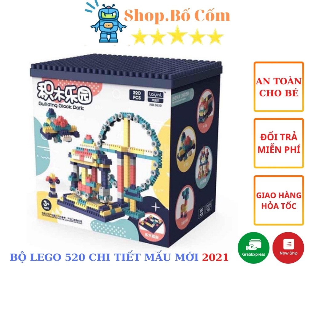 Bộ Lego 520 Chi Tiết Mẫu Mới 2021, Nhựa ABS cao cấp, Nhiều hình dáng, màu sắc khác nhau - Shop Bố Cốm