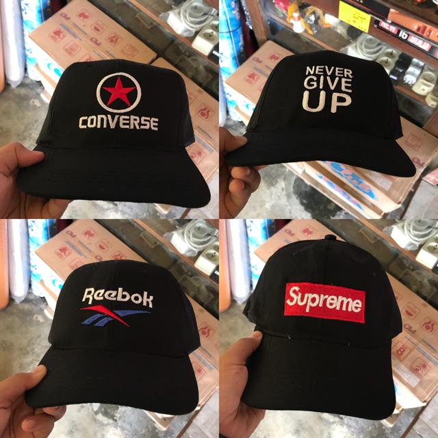 Mũ Lưỡi Trai Thêu Logo Supreme / Vans / Reebok