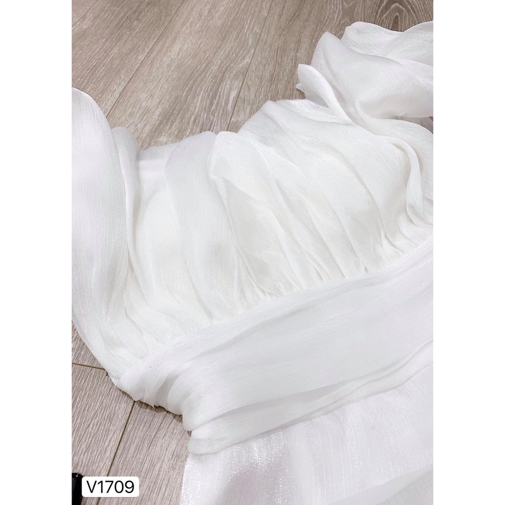 Đầm nữ Đầm body ôm 🌈 Đẹp DVC 🌈 Váy body trễ vai dự tiệc trắng _V1709 !