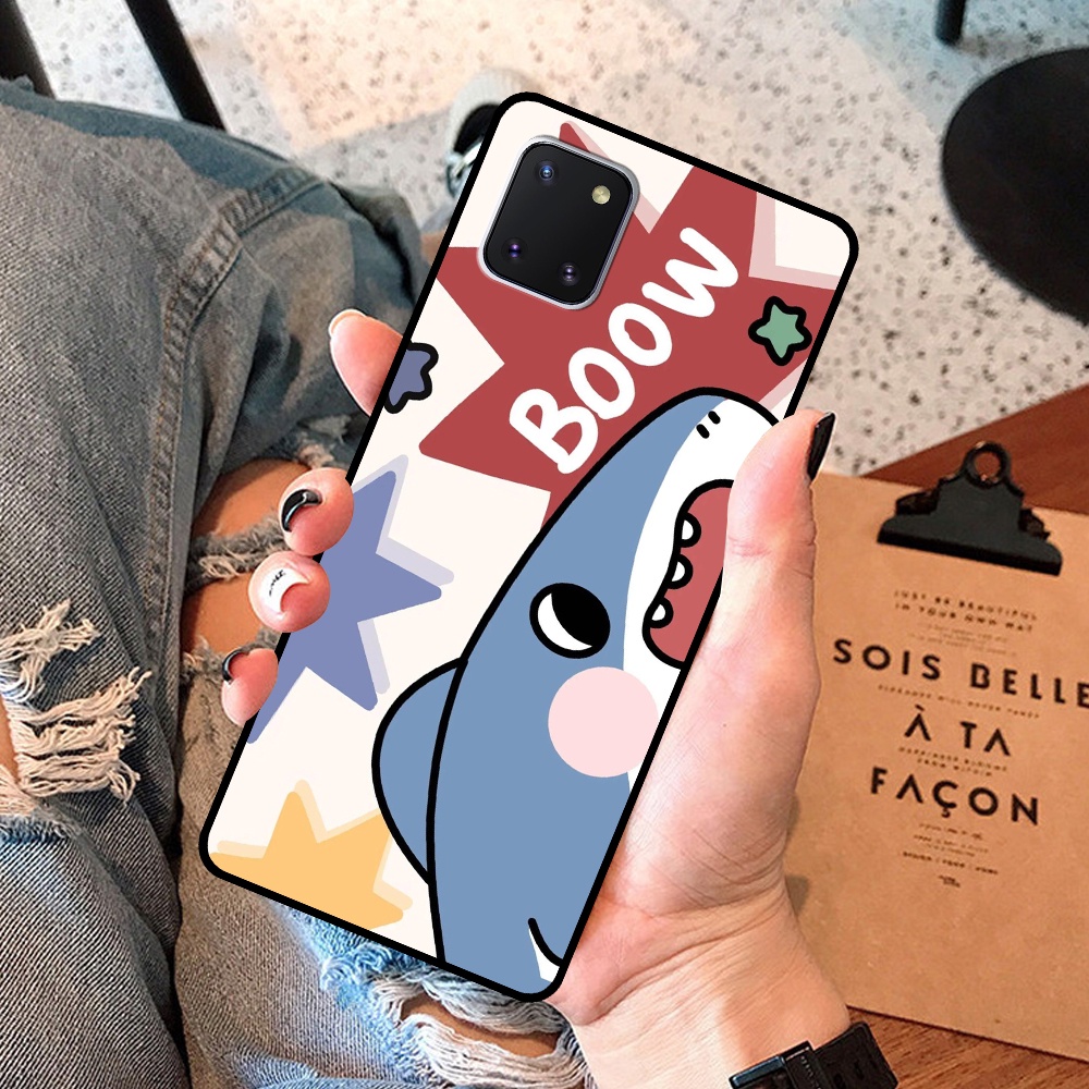 Ốp lưng Samsung Note 10 Lite - S10 Lite in hình cá mập, khủng long dễ thương, cute (T01 - T06)