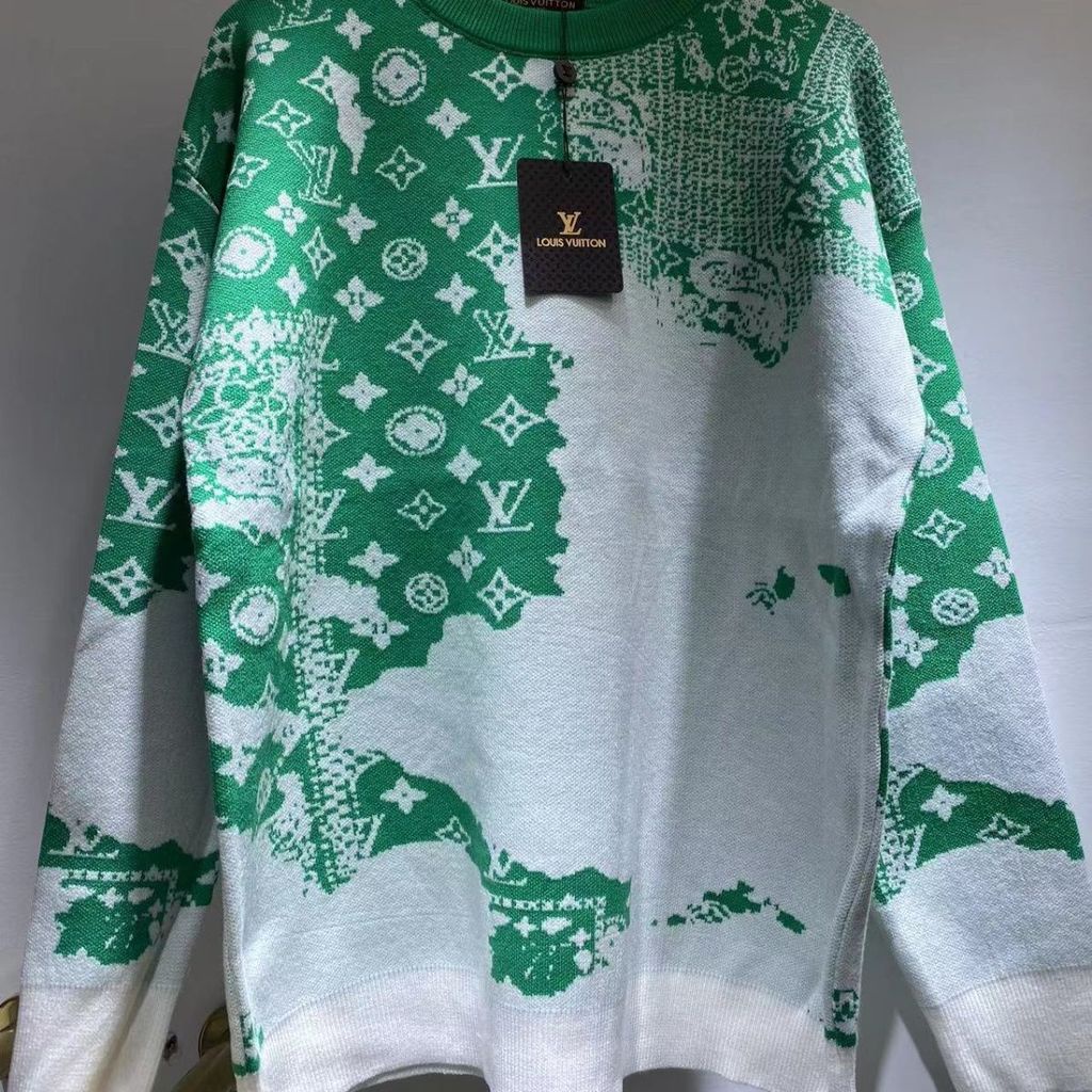 Hàng Có Sẵn!Lv!Áo Khoác Cardigan Dệt Kim Giữ Ấm Thiết Kế Mới Thời Trang Dành Cho Cặp Đô