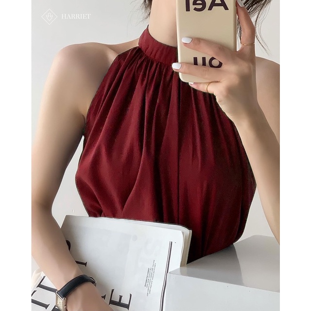 [Mã FAMARAL2 giảm 10K đơn 50K] ÁO ĐỎ CỔ YẾM