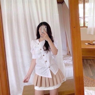Áo sơ mi bèo vạt chéo