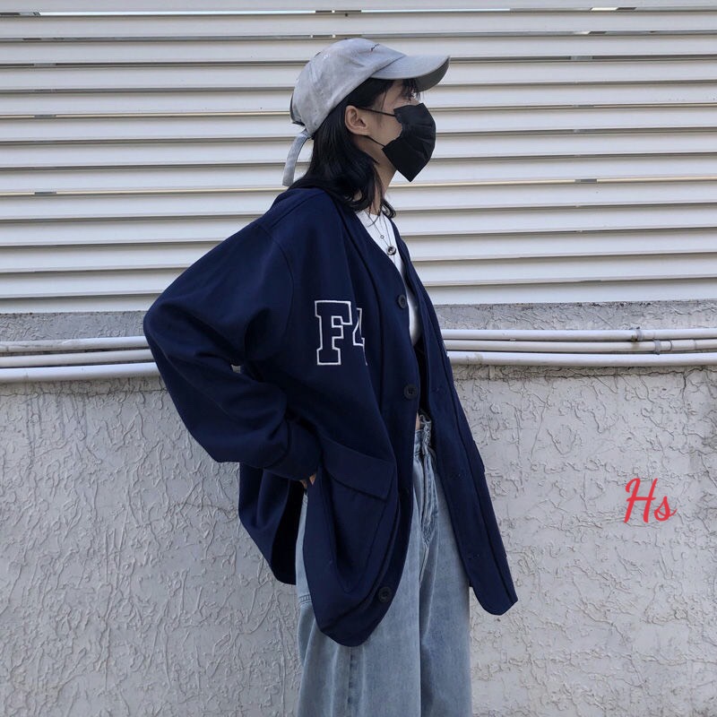 🍋 [HÀNG CÓ ẢNH/VIDEO THẬT + ĐÁNH GIÁ] Áo Khoác Cardigan Phối Viền In F4 26 CHANH MAT🍋 | BigBuy360 - bigbuy360.vn