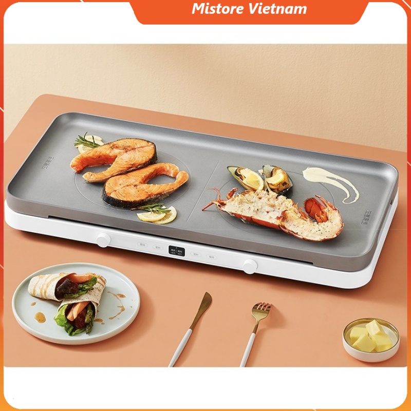 Bếp Từ Đôi chính hãng Xiaomi Mijia MDCLD01ACM Kèm Chảo Nướng Tiện Lợi Kết Nối APP Thông Minh