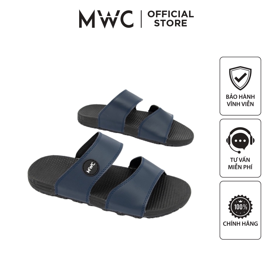 Dép MWC 7601 - Dép Nam 2 Quai Ngang Da Mềm Đế Cao Su Năng Động Cá Tính,Dép Nam Cao Cấp,Siêu Bền Đẹp, Mẫu Mới, Giá Tốt