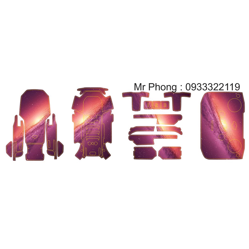 Miếng Dán Skin Trang Trí Flycam Mavic Mini - Mini 2 - Mini Se - Dán Full Body Máy - Vũ Trụ Ngân Hà