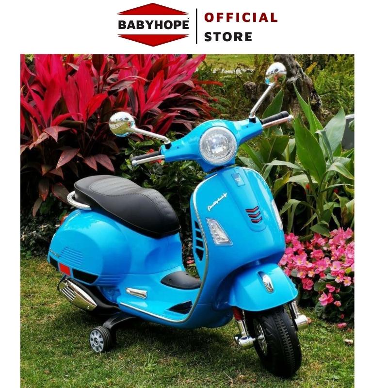 Xe Máy Điện Trẻ Em Vespa Dành Cho Bé Gái Từ 2-8 Tuổi Cực Đẹp BABYHOPE