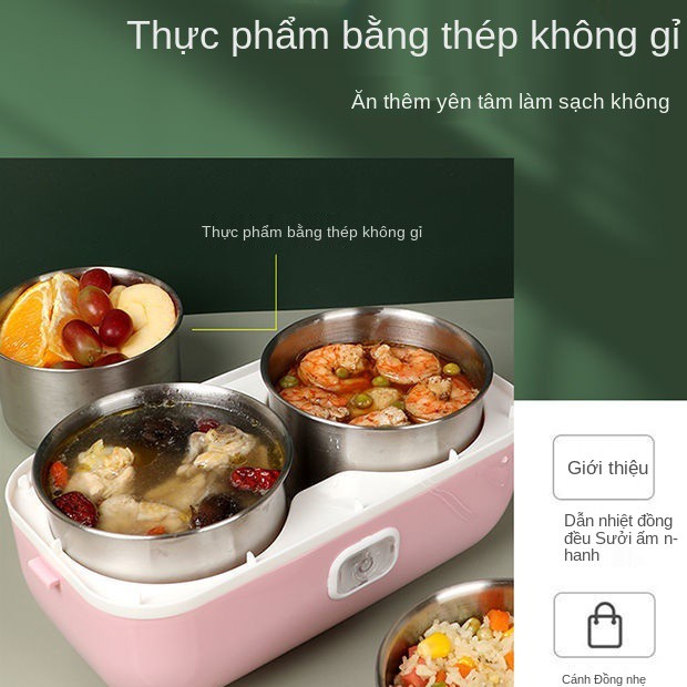 hộp cơm điện shenko cách nhiệt sinh viên ký túc xá hộ gia đình nhân văn phòng sưởi có thể cắm được quạt nồi