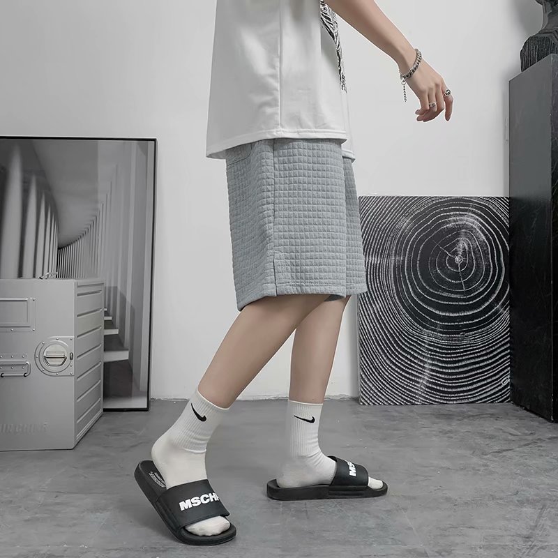 Korean Style Summer 2021 Korean Style Men's Shorts with Ribbed slits