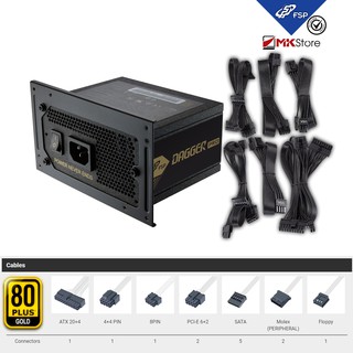 Nguồn FSP Dagger Pro SFX PSU 650W Full Modular 80 Plus Gold