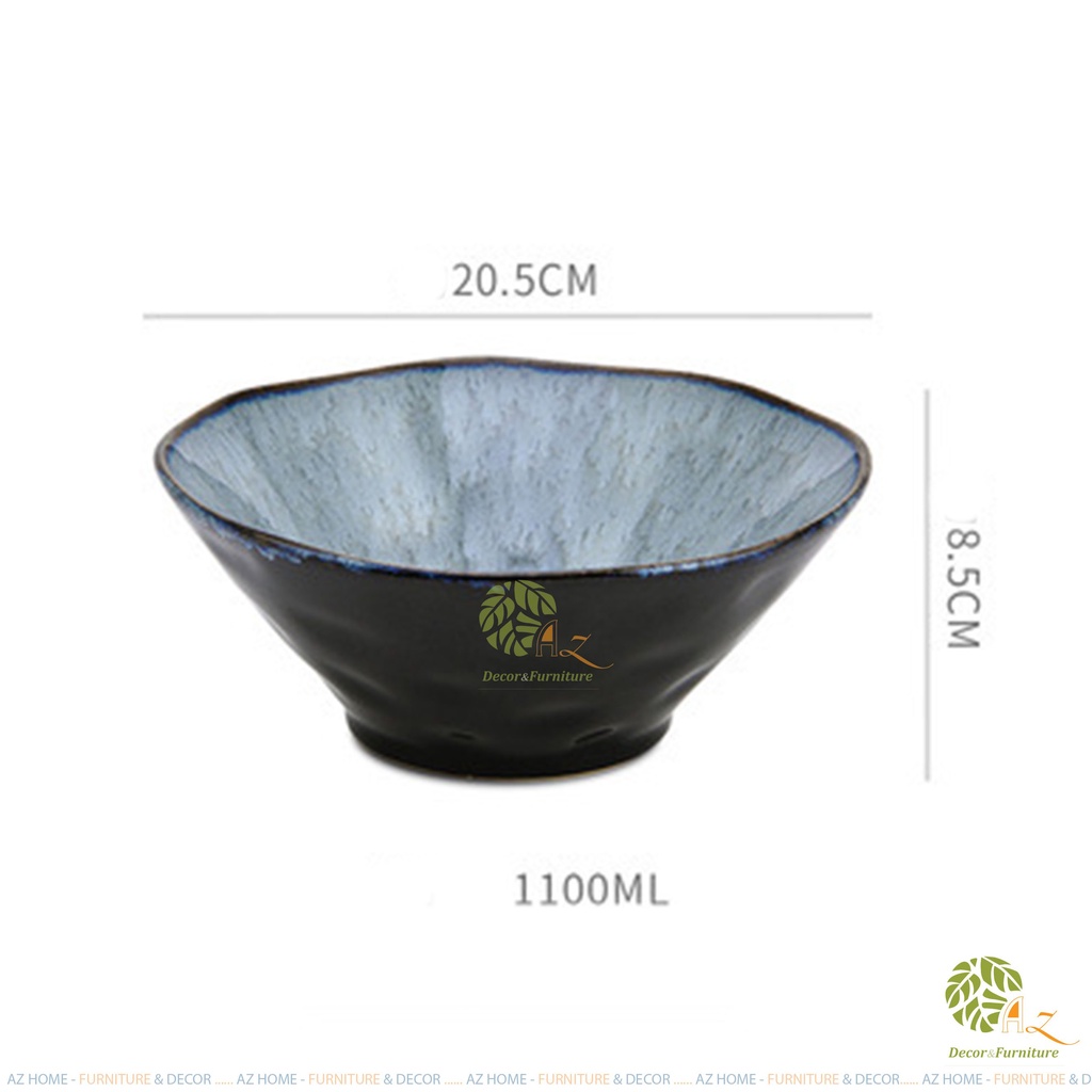 Bộ bát đĩa lẻ gốm sứ cao cấp Lá sen phong cách Nhật