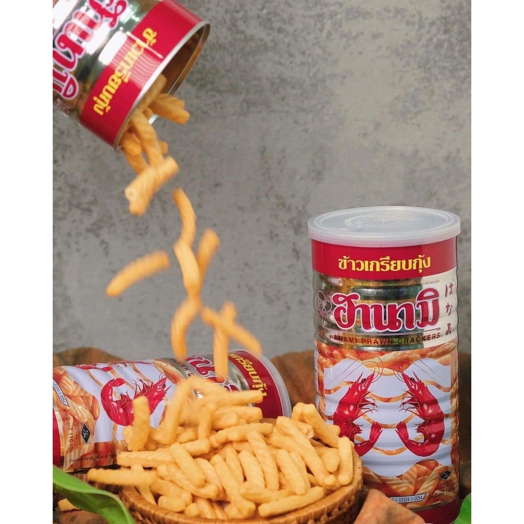 Snack Tôm Lon Thái Lan HANAMI Đủ Vị Lon 110gr