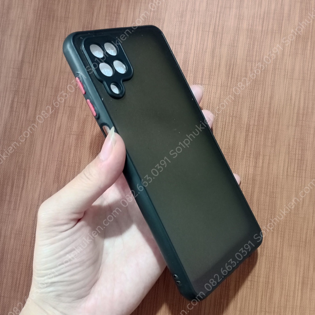 Ốp lưng Samsung A12 - M12 nhám mờ, chống ố viền màu và có lỗ bảo vệ cam