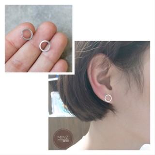 Bông tai bạc hình tròn