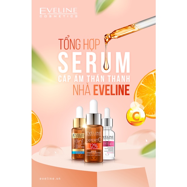 Serum Eveline Glycol Therapy 10% Niacinamide ngừa mụn mờ thâm, giảm dầu cho da láng bóng, đều màu