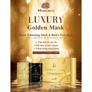 Mặt nạ trắng da magicskin / luxury golden mask hút chì thải độc trắng da