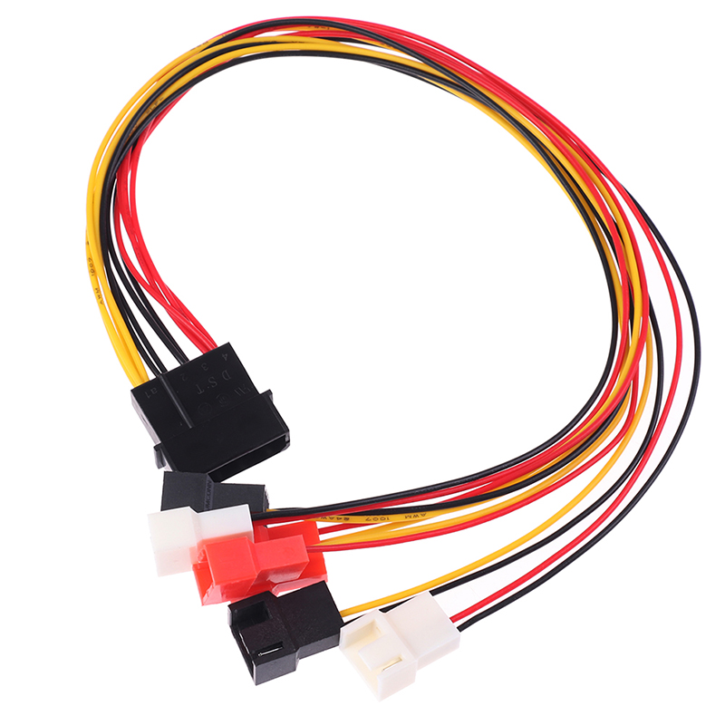 Colorfulswallowfly 4Pin Molex to 3Pin Fan Power Cable Adapter Connector 12V 7V 5V Cooling Fan Cable CSF