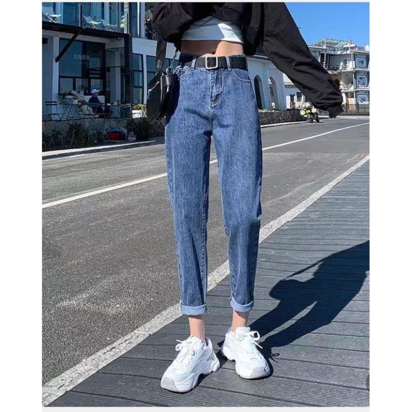 Quần jean bò baggy nữ cạp cao hàng Quảng Châu phong cách Hàn Quốc sành điệu style năm 2022 SKShop22 | BigBuy360 - bigbuy360.vn