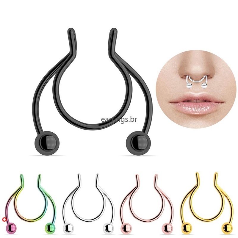 Phụ kiện khuyên giả kẹp mũi làm đẹp dành cho nam và nữ