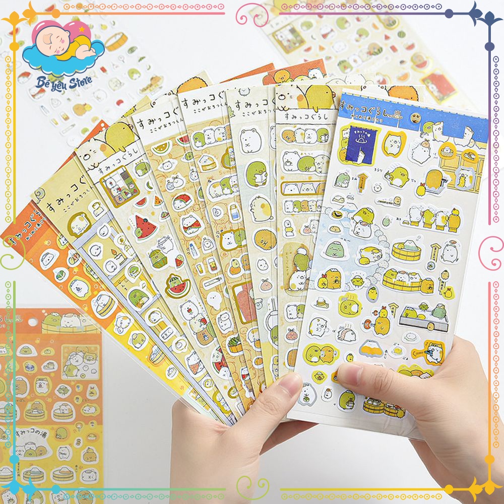 Sticker dán trang trí 2D nhiều mẫu đáng yêu cho bé (giao ngẫu nhiên)