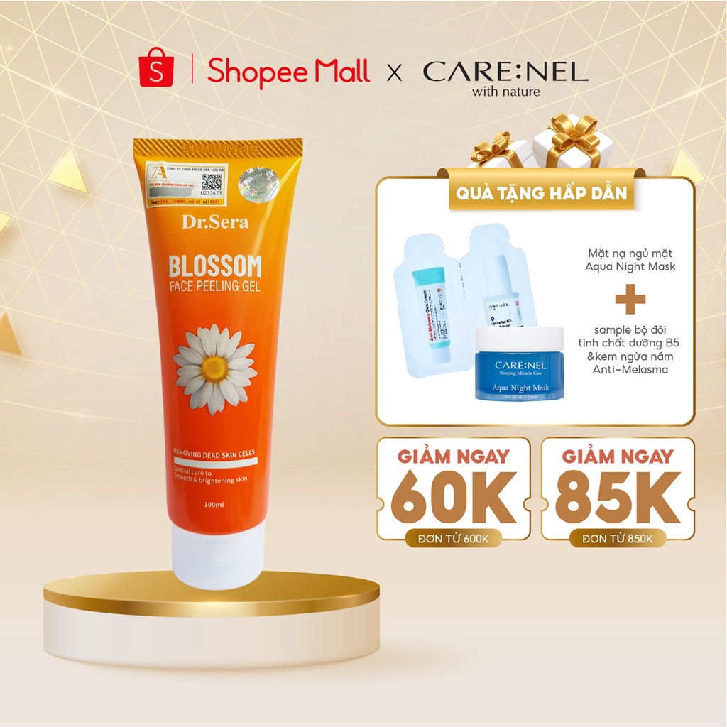 Gel tẩy tế bào chết, se khít lỗ chân lông, ngừa mụn viêm, làm dịu da chiết xuất hoa cỏ DrSera Blossom Face Peeling 100ml