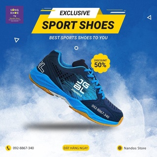 GIẢY TENNIS CHÍNH HÃNG JOGARBOLA BLUE 2021