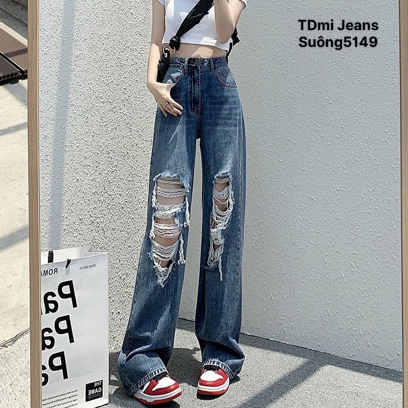 quần jeans rách kiểu