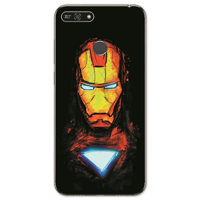 Huawei Y7 Prime 2018/Honor 6X 6C /GR3 GR5 2017/Enjoy 6 6S 5 5S Y6 Pro INS Cute Cartoon Avengers Soft Silicone TPU Phone Casing Hero iron Man Graffiti Case Back Cover Couple