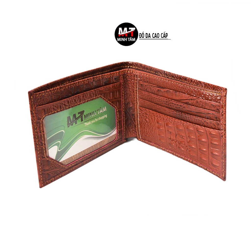 Ví nam Minh Tâm da bò vân cá sấu MT-0135